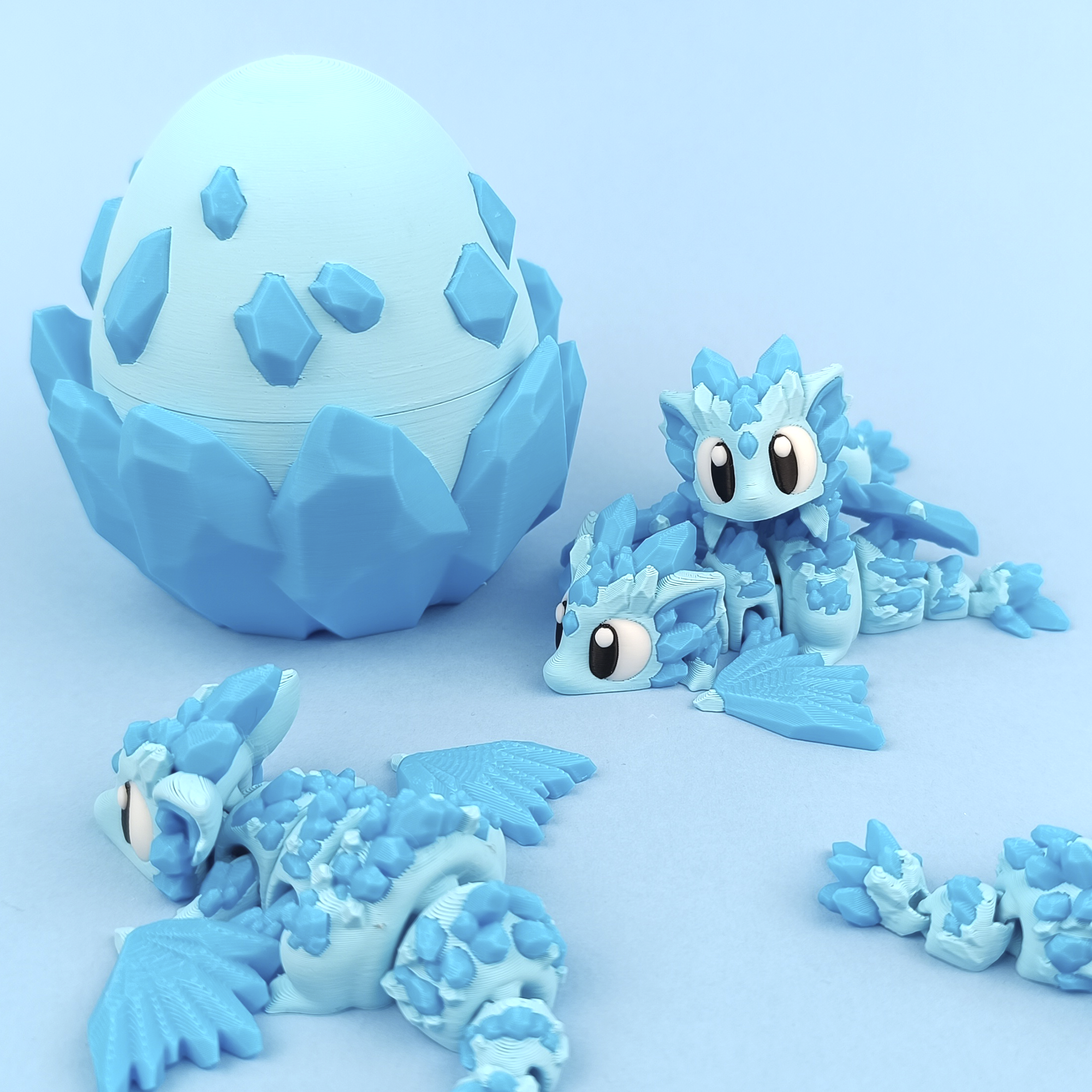 Flexi Baby Crystal Dragon – 3D Printed, Articulated, and Super Wiggly