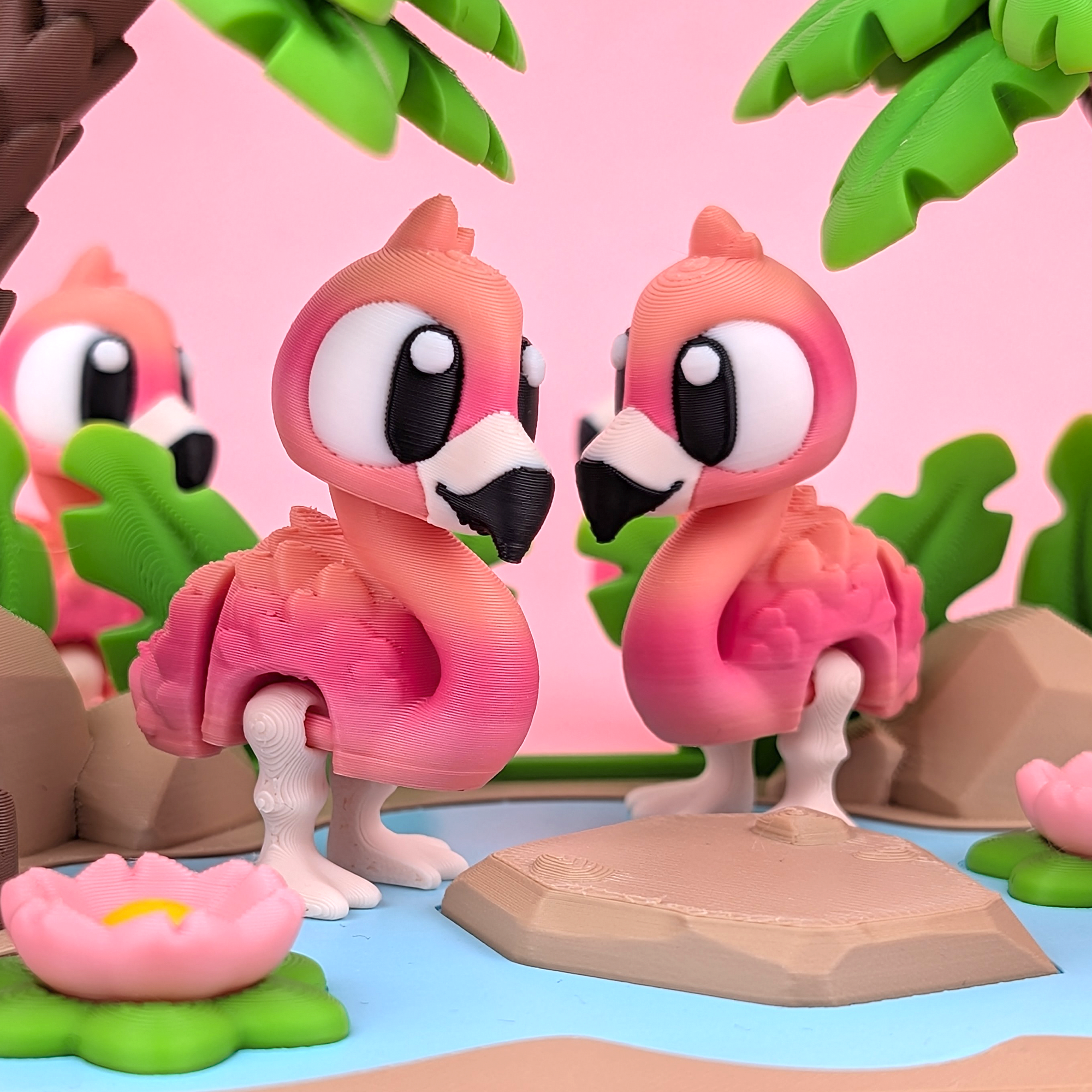 Pink Flamingo & Lagoon