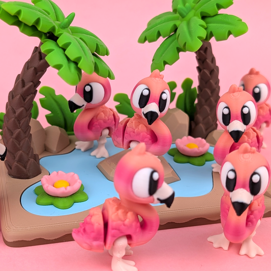 Pink Flamingo & Lagoon