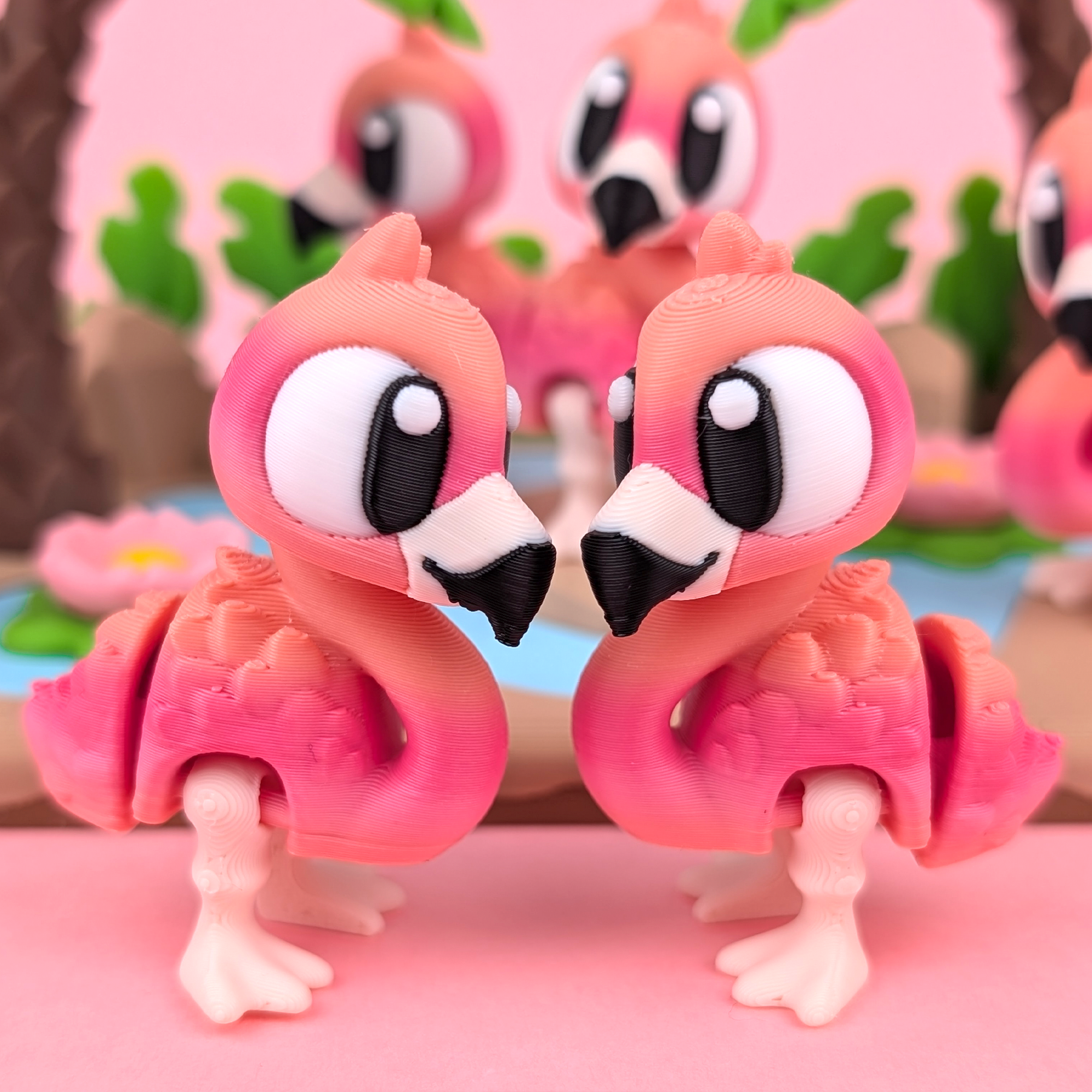 Pink Flamingo & Lagoon