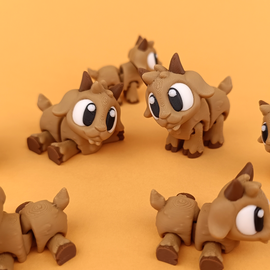 Flexi Baby Goat – 3D Printed, Articulated, and Super Wiggly
