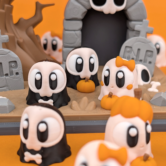 Flexi Ghost & Graveyard Showcase – Spooky-Cute Halloween Collectible