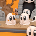 Load image into Gallery viewer, Flexi Ghost & Graveyard Showcase – Spooky-Cute Halloween Collectible
