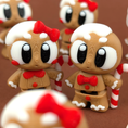 Load image into Gallery viewer, Krew3D Printables - Articulated Baby Gingerbread Men - 3D Printed, Articulated, and Super Wiggly | 3D Printed Flexible Fidget Collectible Gift | 3DGOB
