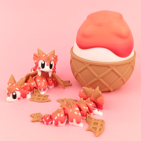 Flexi Baby Sugar Rush Dragon – 3D Printed, Articulated, and Super Wiggly
