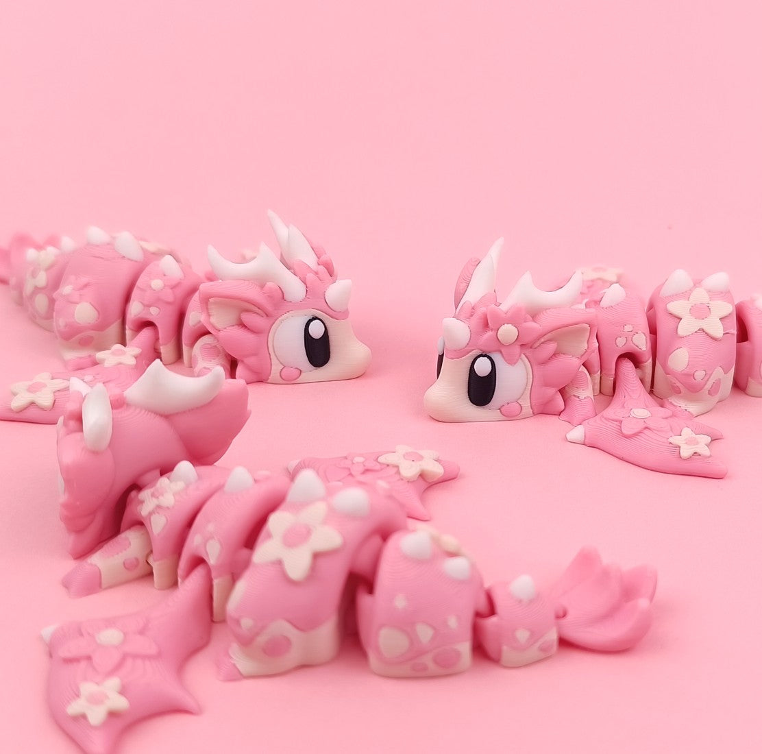 Flexi Baby Cherry Blossom Dragon – 3D Printed, Articulated, and Super Wiggly