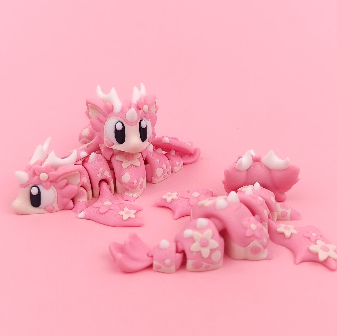 Flexi Baby Cherry Blossom Dragon – 3D Printed, Articulated, and Super Wiggly