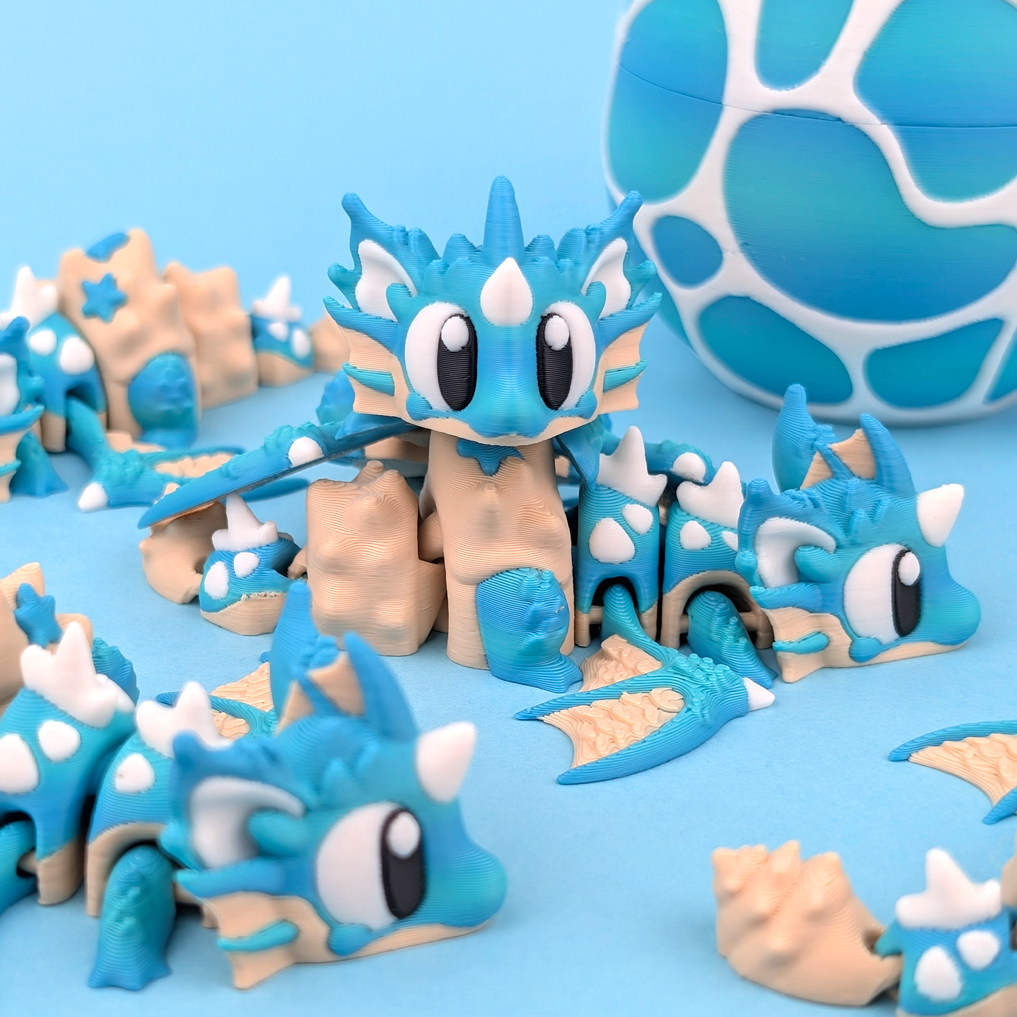 Flexi Baby Seashell Mini Dragon & Egg – Ocean’s Cutest Treasure