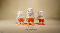 Load image into Gallery viewer, Tiny Summer Skeleton – 3D Printed, Articulated, and Super Wiggly
