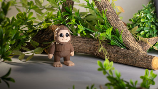 Krew3D Printables - Tiny Bigfoot - 3D Printed Flexible Fidget Toy | Articulated & Super Wiggly Collectible Gift for Kids & Adults | ZOU3D