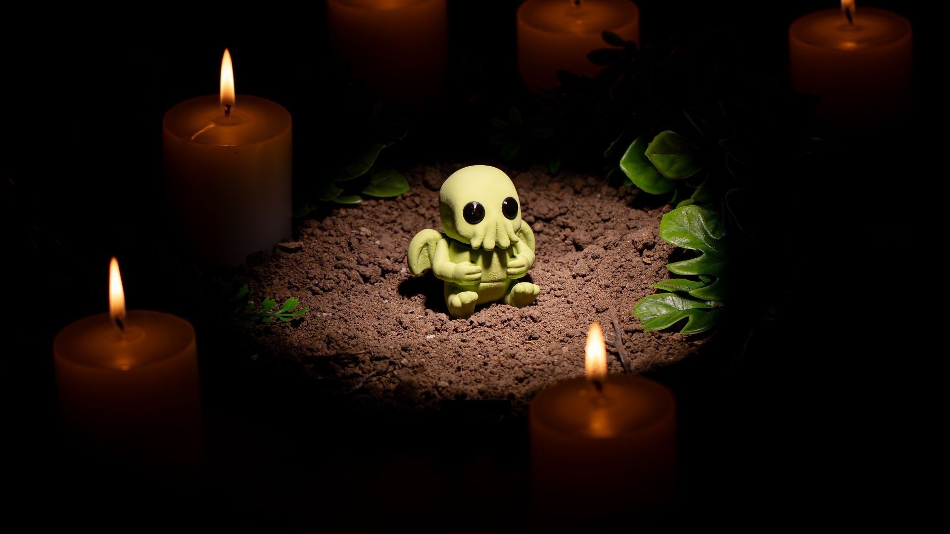 Krew3D Printables - Tiny Cthulhu - The Cutest Eldritch Horror | 3D Printed Flexible Fidget Collectible Gift for Kids & Adults | ZOU3D