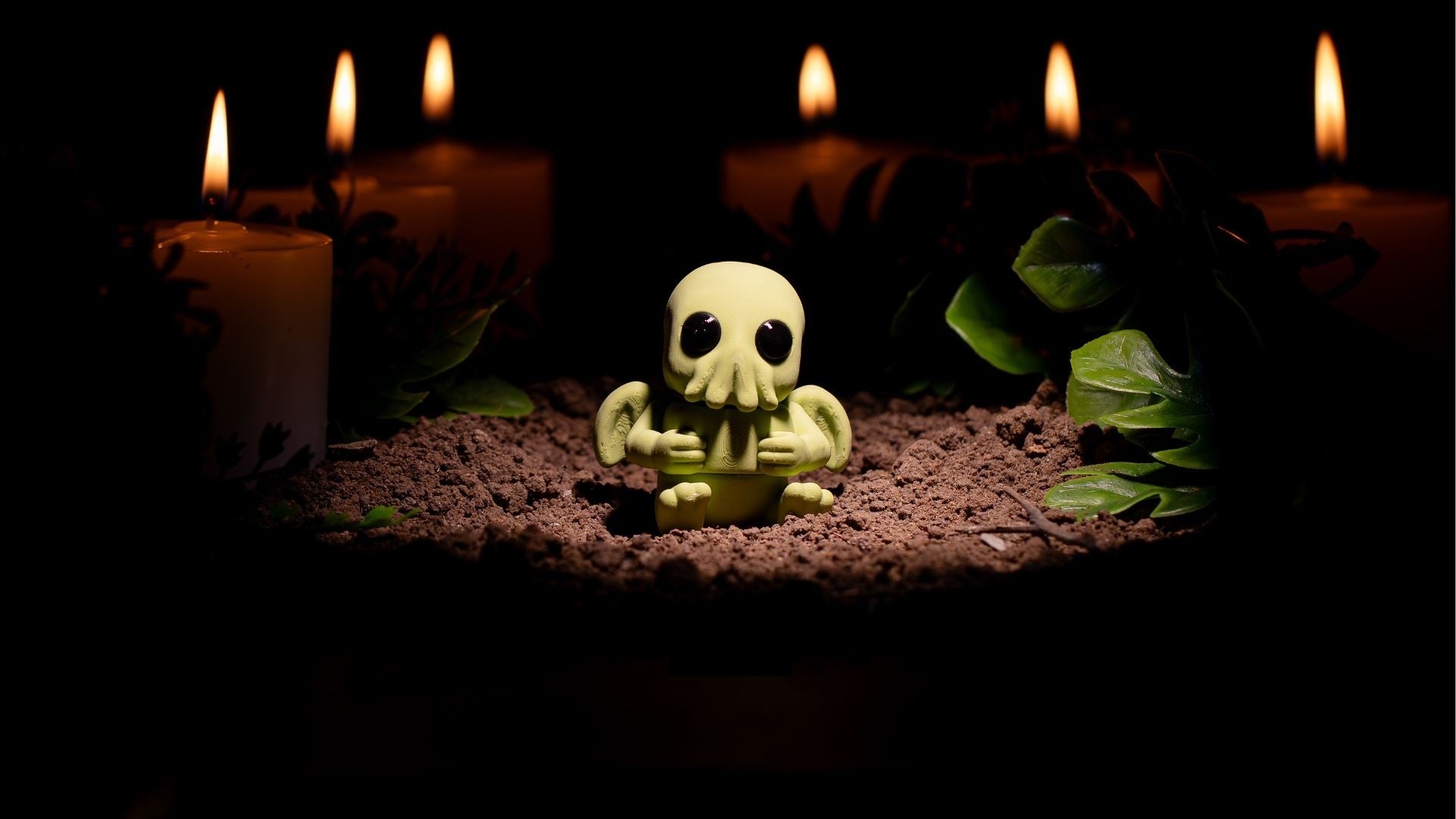 Krew3D Printables - Tiny Cthulhu - The Cutest Eldritch Horror | 3D Printed Flexible Fidget Collectible Gift for Kids & Adults | ZOU3D