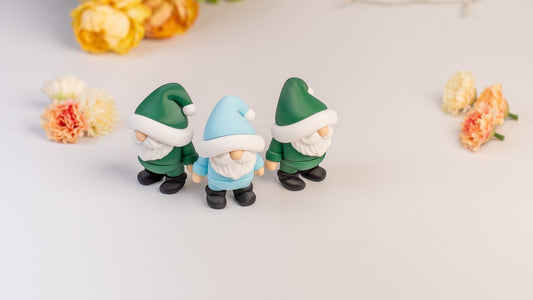 Krew3D Printables – Tiny Christmas Gnomes | 3D Printed Holiday Miniatures | Festive Desk Décor, Collectible Figurines & Cute Christmas Gifts for Home or Office | ZOU3D