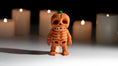 Load image into Gallery viewer, Krew3D Printables - Tiny Pumpkin Skeleton - 3D Printed, Articulated, and Super Wiggly | 3D Printed Flexible Fidget Collectible Gift for Kids & Adults | ZOU3D
