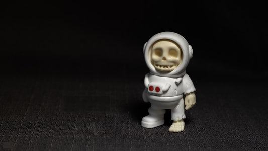 Krew3D Printables - Tiny Skeleton Astronaut - 3D Printed, Articulated, and Super Wiggly | 3D Printed Flexible Fidget Collectible Gift for Kids & Adults | ZOU3D
