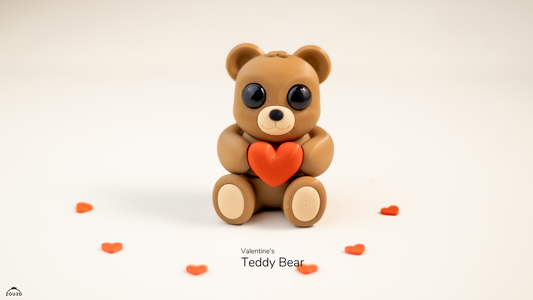 Tiny Valentine's Teddy Bear – 3D Printed, Articulated, and Super Wiggly