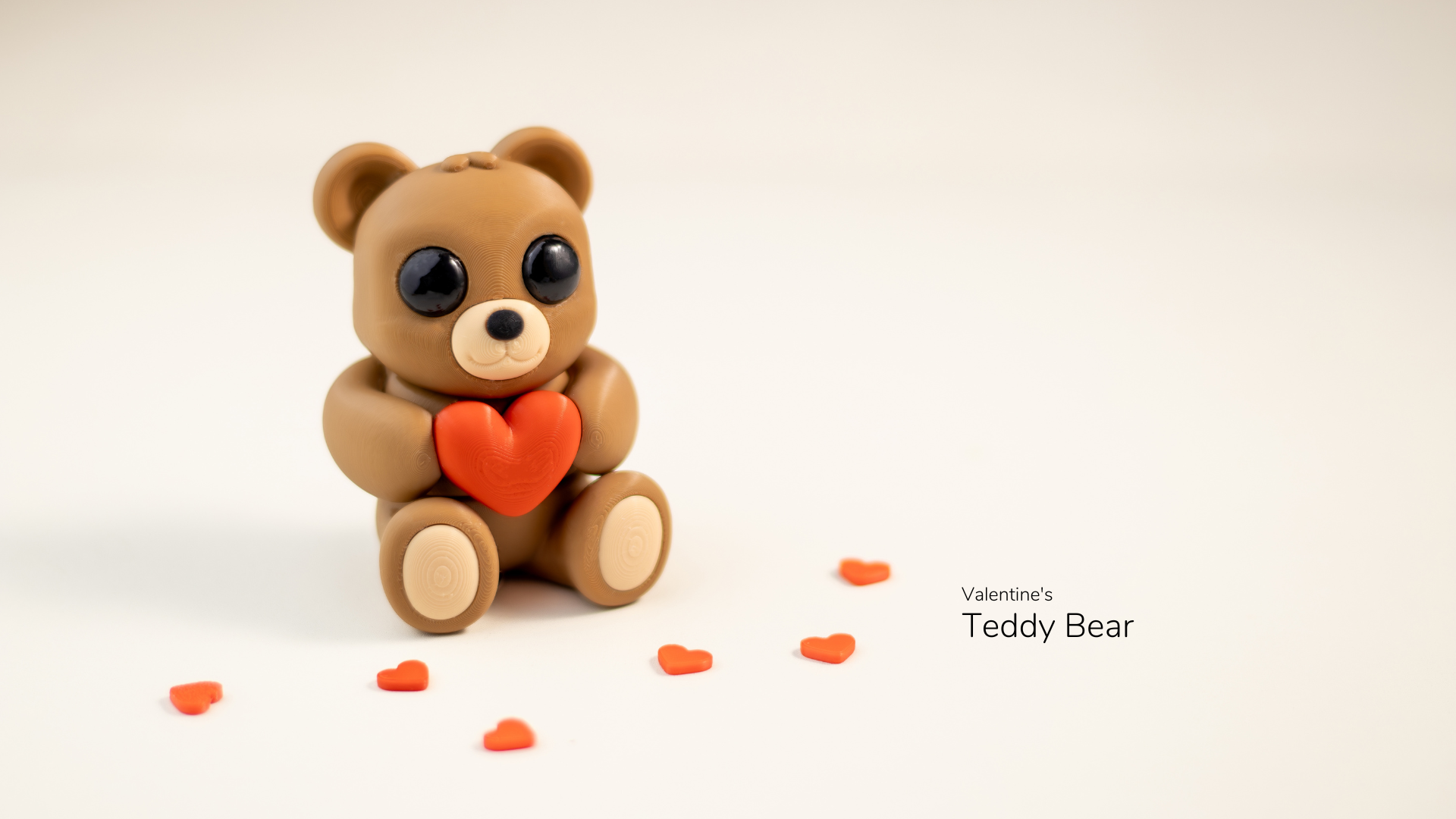 Tiny Valentine's Teddy Bear – 3D Printed, Articulated, and Super Wiggly