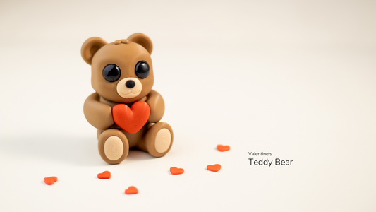 Tiny Valentine's Teddy Bear – 3D Printed, Articulated, and Super Wiggly