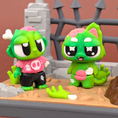 Load image into Gallery viewer, Flexi Zombie with Graveyard Showcase – Creepy-Cute Halloween Collectible

