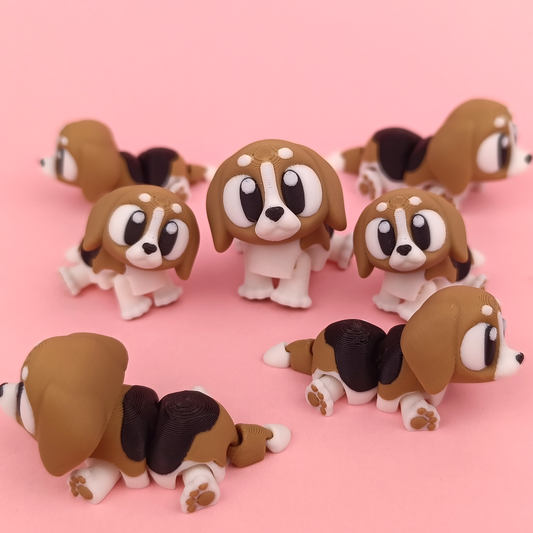 Flexi Baby Beagle – 3D Printed, Articulated, and Super Wiggly